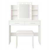 TOALETKA KOSMETYCZNA 85cm Z LUSTREM I OŚWIETLENIEM ŚCIEMNIANYM LED