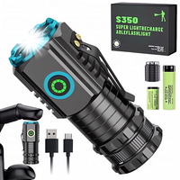 LATARKA TAKTYCZNA LED AKUMULATOROWA USB KLIPS MAGNES MOCNA DIODA 5 TRYBÓW