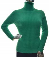 Damski sweter sweterek półgolf typu alpaka prążek