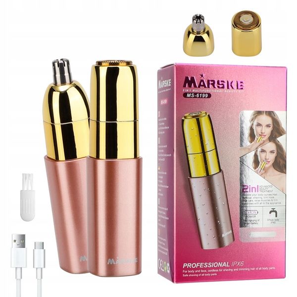 Depilator Trymer Do Brwi Twarzy Ciała Dla Kobiet + Kabel USB 2 W 1 zdjęcie 3