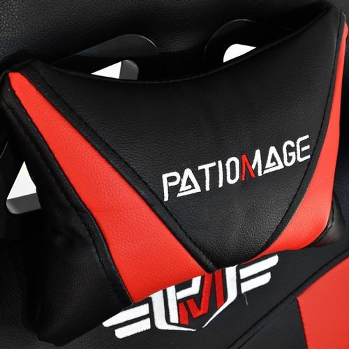 18273 Czerwono-czarny fotel gamingowy obrotowy PATIOMAGE do pokoju na Arena.pl