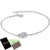 SREBRNA BRANSOLETKA 925 DLA DZIEWCZYNKI KOTEK UROCZY DESIGN