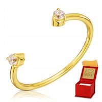 ZŁOTY PIERŚCIONEK 333 Z CYRKONIAMI DELIKATNY OTWARTY WZÓR