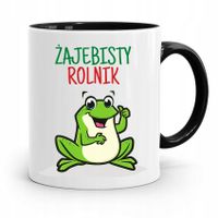 Dla Rolnika Kubek Czarny Żajebisty Rolnik Prezent Z Nadrukiem Ze Zdjęciem