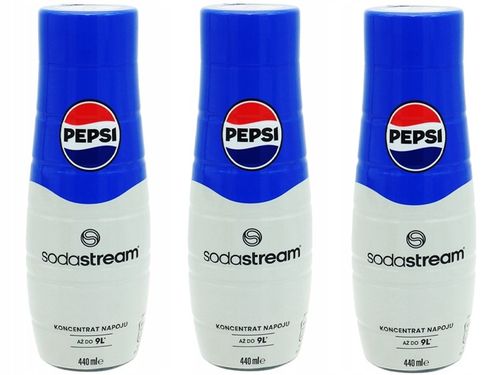 3x SYROP KONCENTRAT PEPSI COLA DO SATURATORA SODASTREAM 9L NAPOJU z 440ml na Arena.pl