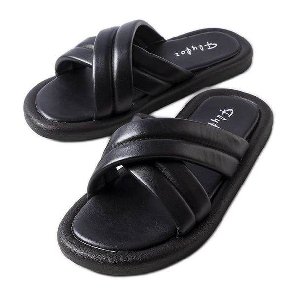 Czarne klapki r.37 zdjęcie 1