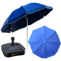 Parasol ogrodowy 240cm z podstawą kwadrat zestaw