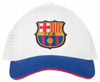 Czapka z daszkiem dla chłopca lato FC Barcelona oryginalna biała 48-54 cm