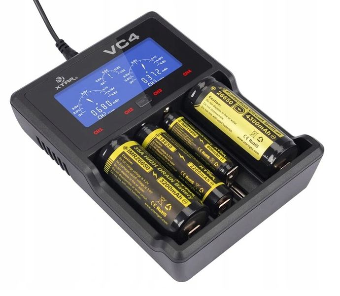 ŁADOWARKA DO AKUMULATORÓW 18650 26650 XTAR VC4 LCD zdjęcie 5