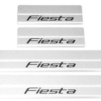 Listwa progowa FORD FIESTA MK8 Stal nierdzewna 304 mat z czarnymi literami