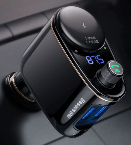 Transmiter FM do samochodu Baseus 2x USB, Bluetooth - czarny na Arena.pl