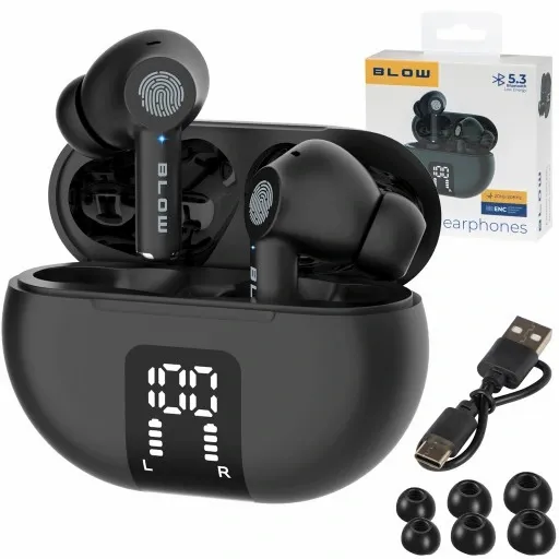 SŁUCHAWKI BEZPRZEWODOWE DOUSZNE BLUETOOTH ANC MIKROFON GAMINGOWE POWERBANK zdjęcie 1