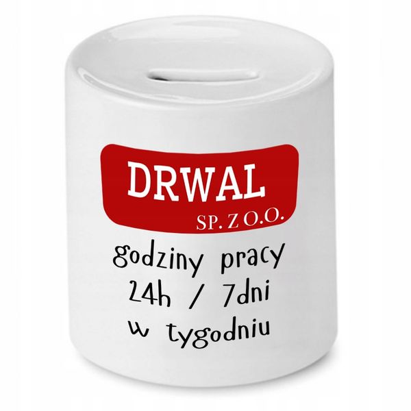 Dla Drwala Prezent Skarbonka Godziny Pracy Z Nadrukiem Ze Zdjęciem zdjęcie 1