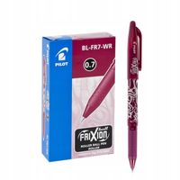 Plastikowy DŁUGOPIS KULKOWY ścieralny BORDOWY 0.7mm FRIXION PILOT 12 sztuk