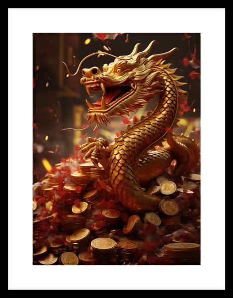 Plakat 20,5x28,4cm Smok Bogactwa zdjęcie 3