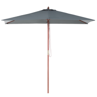 Parasol ogrodowy 144 x 195 cm szary FLAMENCO