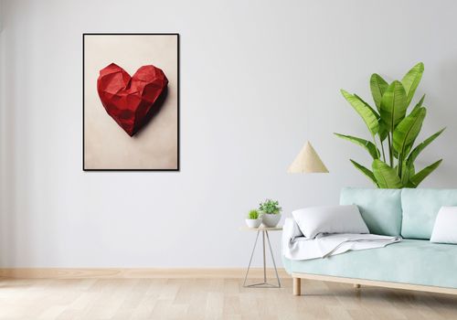 Plakat 70x100cm Kreślone Serce na Arena.pl