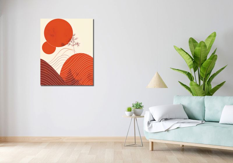 Obraz 70x90cm Ciepło Czerwieni zdjęcie 2