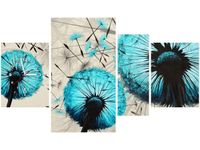 70CM 120CM OBRAZ 4 ELEM DMUCHAWCE BEŻOWYM TLE ŚCIENNY