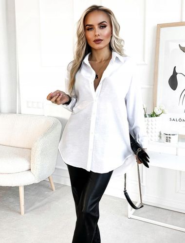Elegancka gładka KOSZULA DAMSKA stylowa modna oversize guziki na Arena.pl