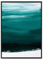 Plakat abstrakcja mazy farbą 40x50 cm w czarnej ramie