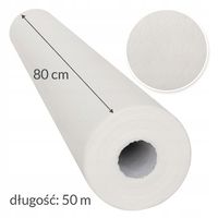 Podkład na fotel z włókniny 80 cm x 50 m KOSMETYCZNY BIAŁY