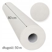 Podkład na fotel z włókniny 80 cm x 50 m KOSMETYCZNY BIAŁY