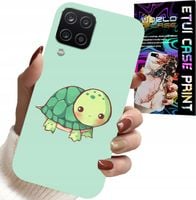 ETUI DO SAMSUNG A12 / M12 - SŁODKIE ŻÓŁWKI WZORY DLA DZIECI + SZKŁO