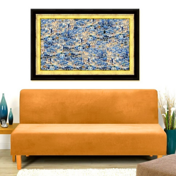 POKROWIEC NA WERSALKĘ SOFĘ WELUR PREMIUM AKSAMIT ELASTYCZNY 190-210 zdjęcie 9