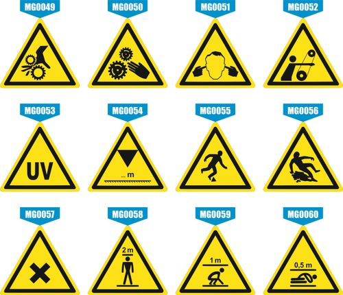 Znak Oznakowanie wind -wymiary przestrzeni bezpieczeństwa grawerowana 10x10 na Arena.pl