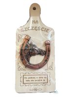 deska podkowa na szczęście duża   32x14cm   NR.1