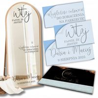 NAKLEJKA NA LUSTRO naklejki na wesele ślub imprezę urodziny canva + RAKLA