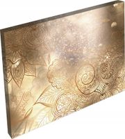 OBRAZ marmur złoty drzewo kwiaty kamienie 120x80