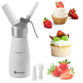 DOMOWY SYFON DEKORATOR DO BITEJ ŚMIETANY MAŁY 0,25L BIAŁY HENDI 588031