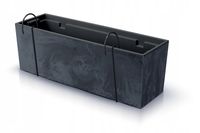 Doniczka balkonowa Urbi Beton Effect DUC600EW | Antracyt, Kształt Prostokątny, Wymiary 18x58x19.5 cm, Kolor Antracyt, Prosperplast