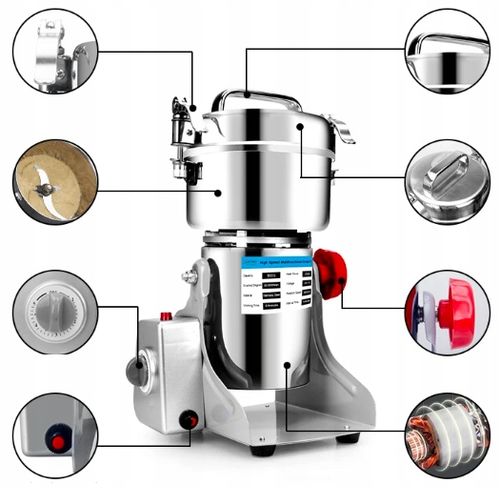 młynek do mielenia ziaren kawy przypraw zboża ziół elektryczny młyn 800g na Arena.pl