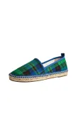 TALAMANTRA Damskie Espadryle Niebiesko-zielone w Kratkę Rozmiar 39
