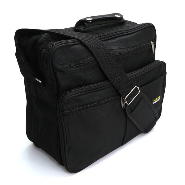 torba męska do pracy a4 sanchez casual - czarna zdjęcie 8