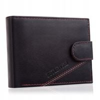 Betlewski skórzany Portfel męski poziomy ochrona kart RFID duży pojemny