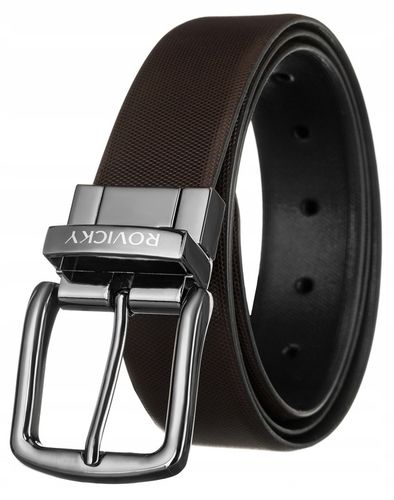 ROVICKY męski pasek dwustronny prawdziwa skóra elegancki na prezent na Arena.pl