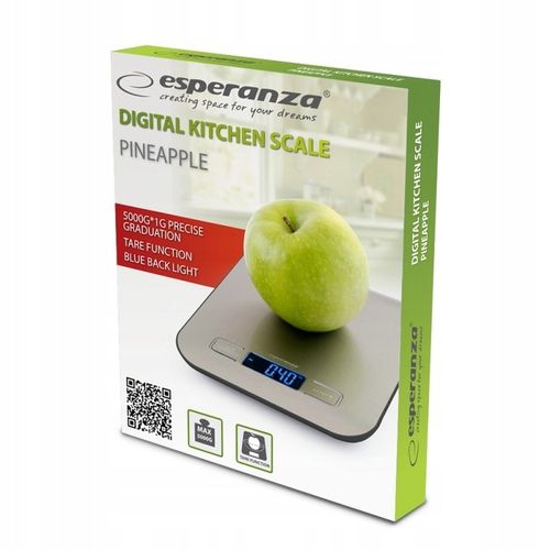 WAGA KUCHENNA ELEKTRONICZNA PŁASKA LCD SREBRNA ESPERANZA na Arena.pl