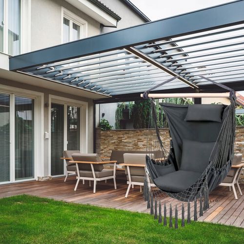 Hamak Huśtawka Fotel Wiszący Brazylijski Ogrodowy Bujany + 3 poduszki BOHO na Arena.pl