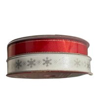 Wstążki tasiemki dekoracyjne prezenty święta 2x5m czerwony- biały