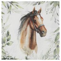 Serwetki papierowe Brązowy Koń jazda konna konik kucyk jeździectwo 20szt.