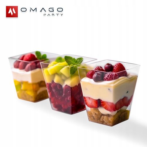 PUCHARKI do DESERÓW POJEMNIK NA ŻYWNOŚĆ na DESERY na DESERKI 24szt 150ml na Arena.pl