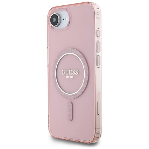 etui guess iml glitter circle magsafe do iphone 16e różowy na Arena.pl