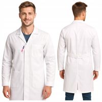 Fartuch MEDYCZNY LABORATORYJNY Męski UNIFORM BHP BIAŁY Kitel NAPY LEKARSKI