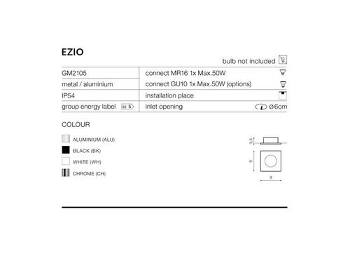 Oczko Ezio GM2105-BK Azzardo +LED na Arena.pl