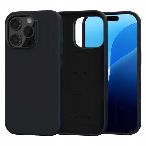 Spacecase Pure Mag Iphone 16 Pro Black zdjęcie 2