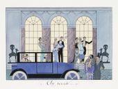 Plakat 40x30cm Au Revoir, Barbier Vintage do Salonu